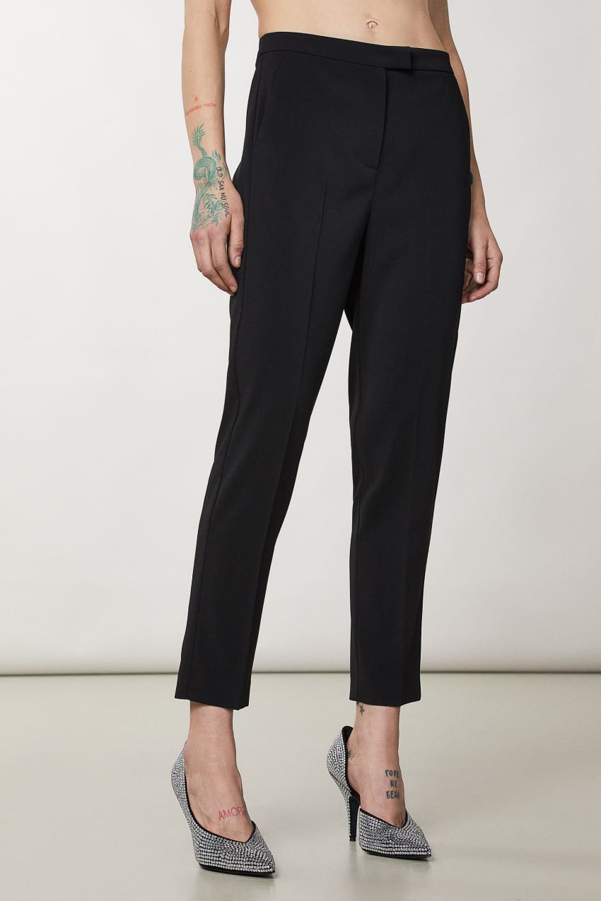 Patrizia Pepe Essential Cigarette Pants Pretas | 9572-FJUIT