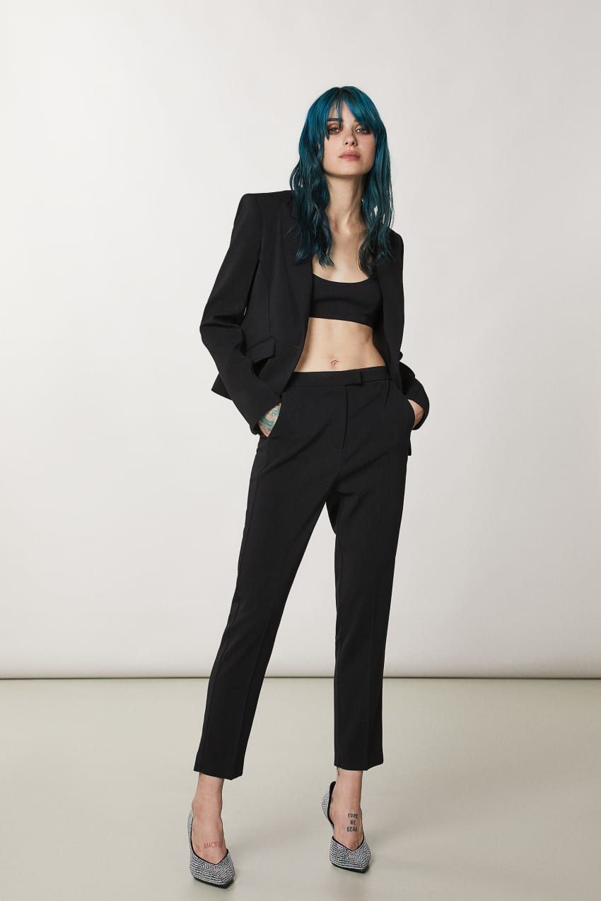 Patrizia Pepe Essential Cigarette Pants Pretas | 9572-FJUIT