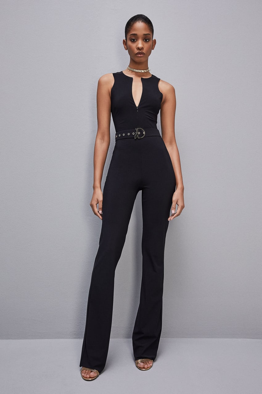 Patrizia Pepe Essential Stretch Technical Jersey Bodysuit Pretas | 9473-QYAJF