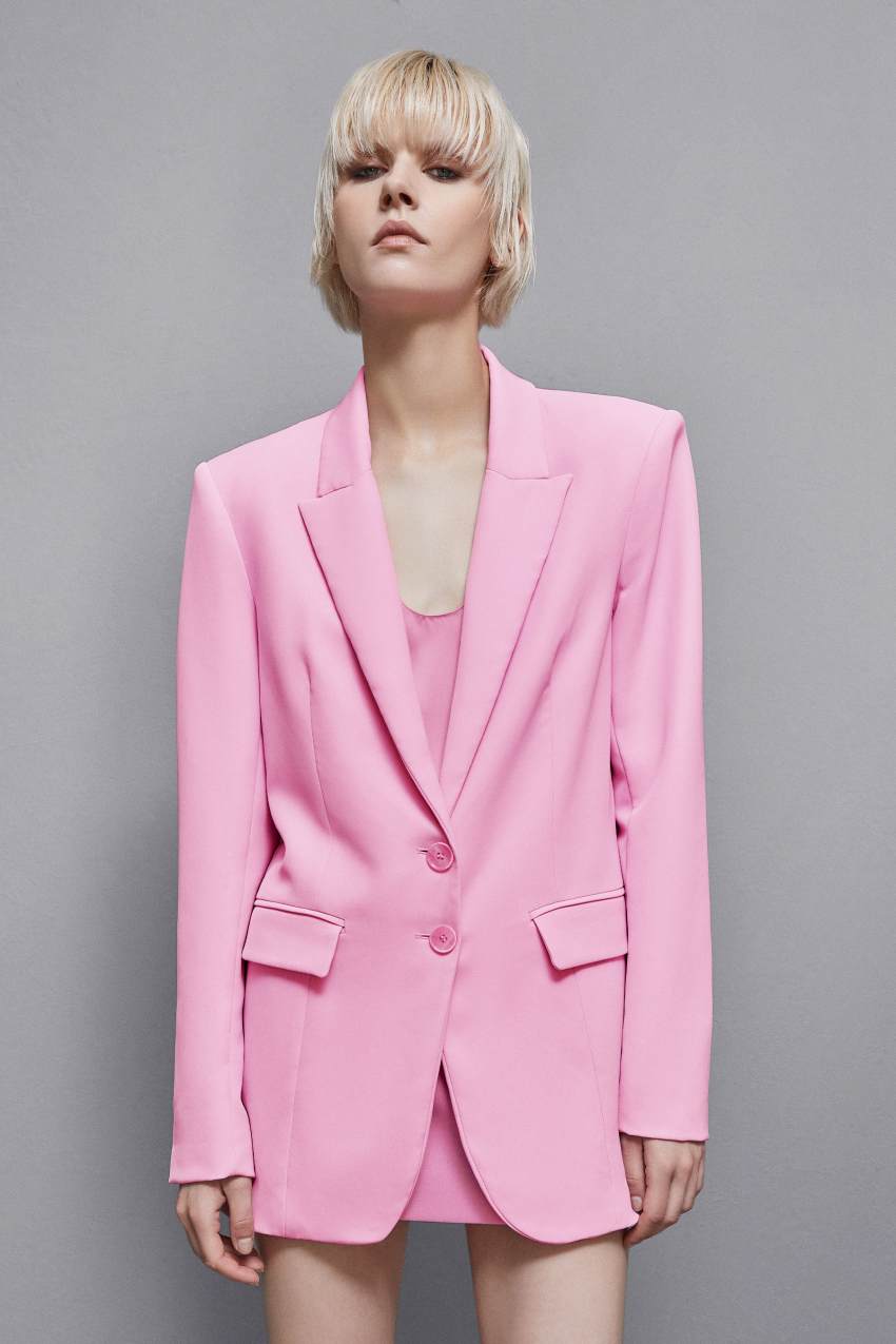 Patrizia Pepe Essential Two-button Blazer Rosa | 0921-QGSTU