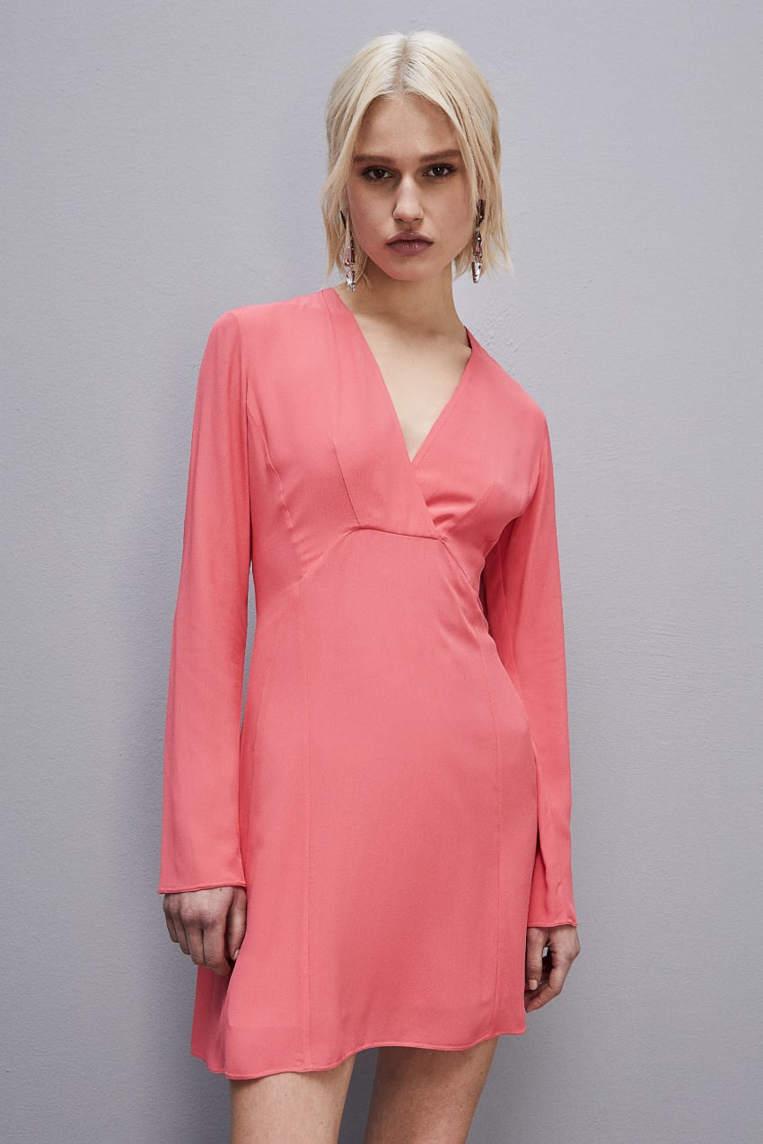 Patrizia Pepe Essential Viscose Crepe Dress Rosa | 7930-CMZGY