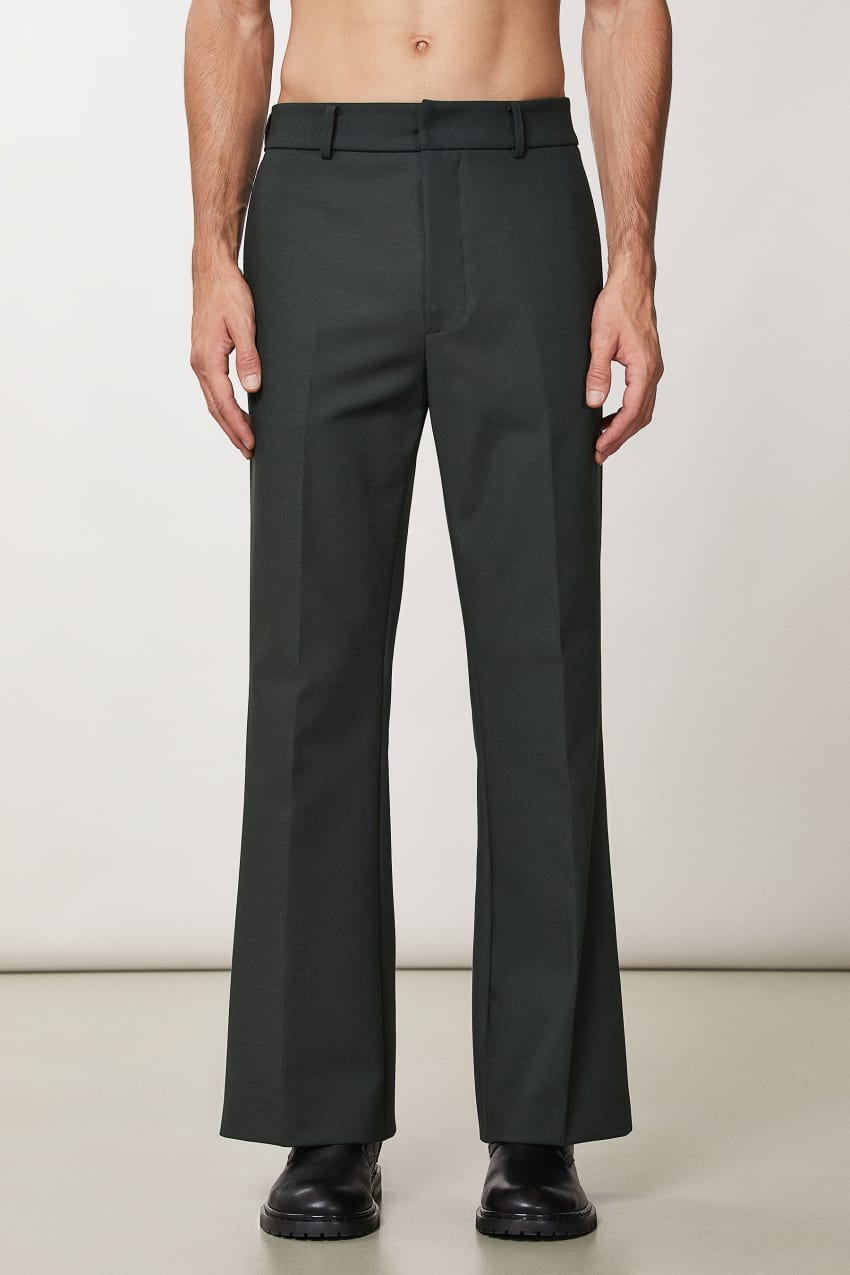 Patrizia Pepe Flare Pants In Technical Fabric Verdes | 6758-GMPJZ