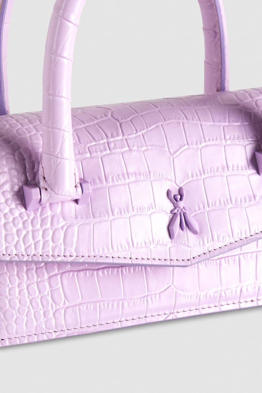 Patrizia Pepe Fly Bamby Croco Roxo | 5897-FOLTY