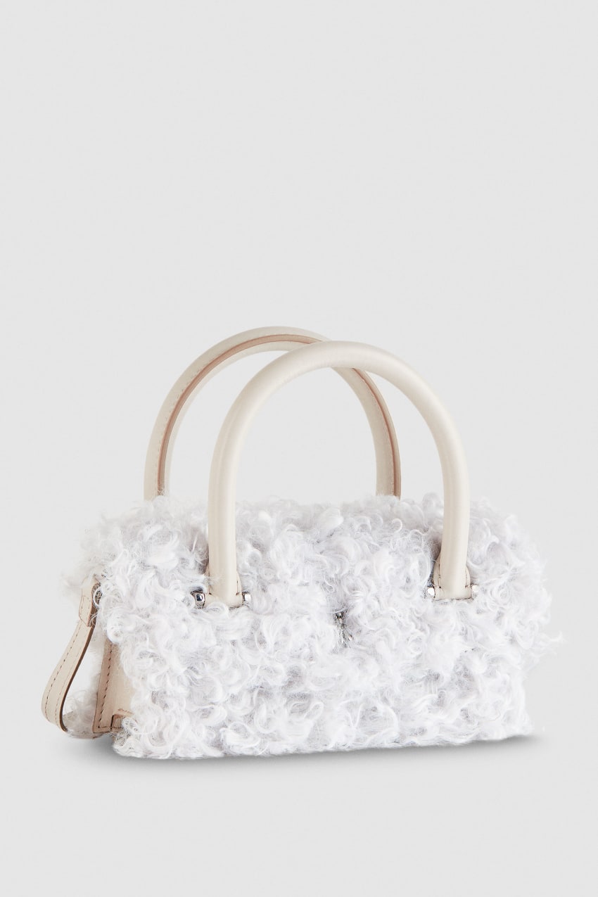 Patrizia Pepe Fly Bamby Fluffy Bag Branco | 0345-JWEHM