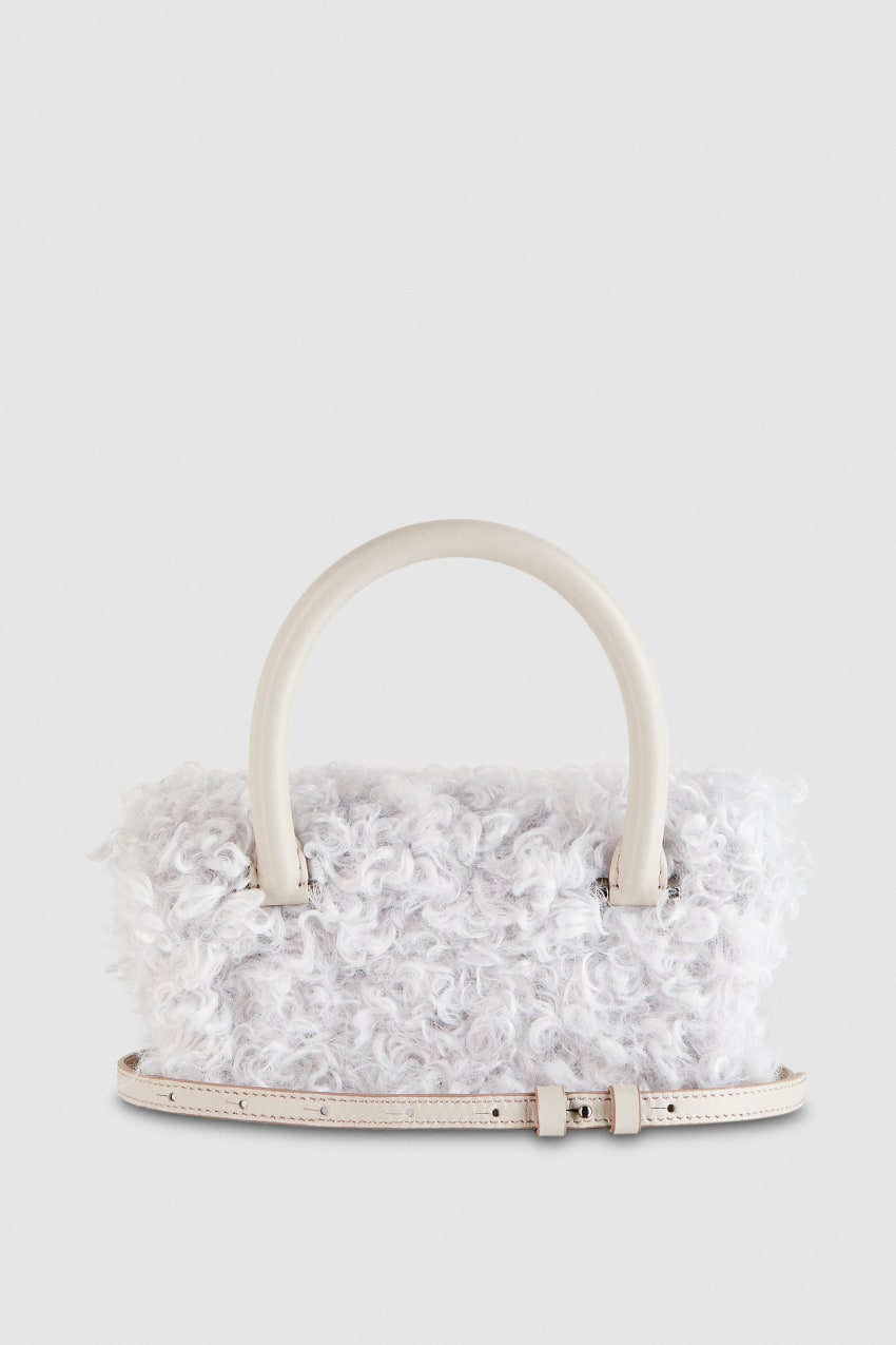 Patrizia Pepe Fly Bamby Fluffy Bag Branco | 0345-JWEHM