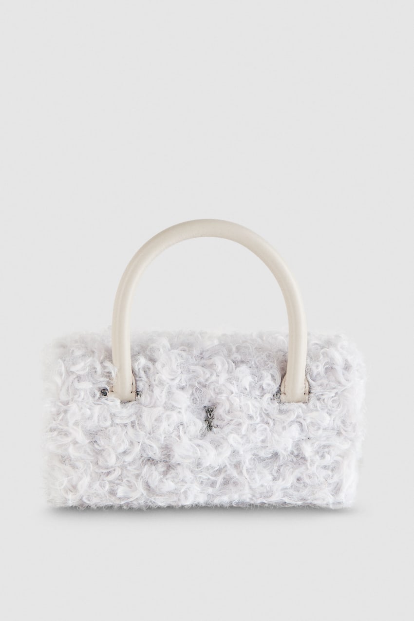 Patrizia Pepe Fly Bamby Fluffy Bag Branco | 0345-JWEHM