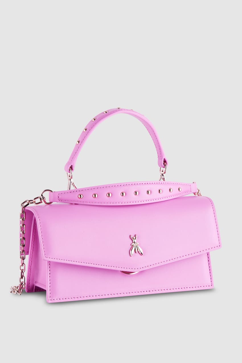 Patrizia Pepe Fly Bamby Leather Shoulder Bag Rosa | 1453-JXQZC