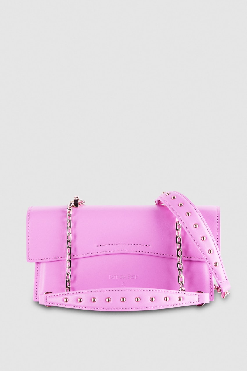 Patrizia Pepe Fly Bamby Leather Shoulder Bag Rosa | 1453-JXQZC