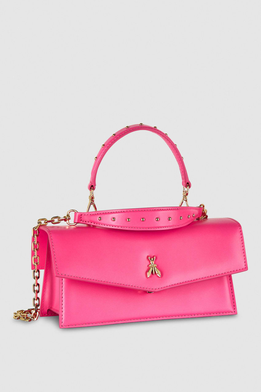 Patrizia Pepe Fly Bamby Leather Shoulder Bag Rosa | 6231-IPBVG