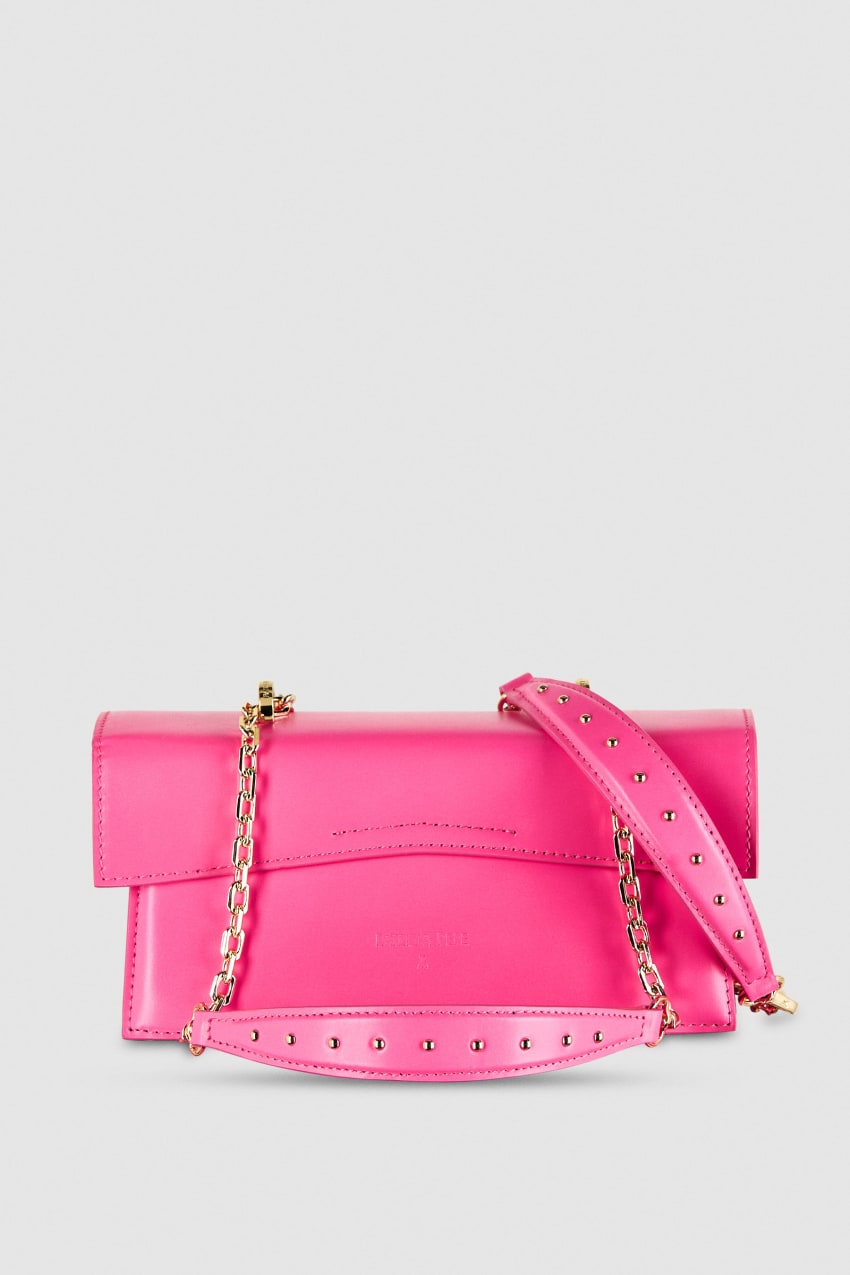 Patrizia Pepe Fly Bamby Leather Shoulder Bag Rosa | 6231-IPBVG