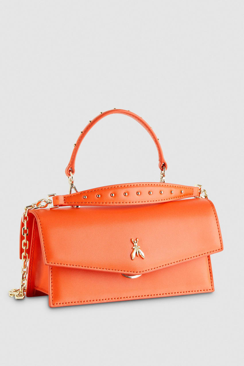 Patrizia Pepe Fly Bamby Leather Shoulder Bag Laranja | 9453-ULOVR