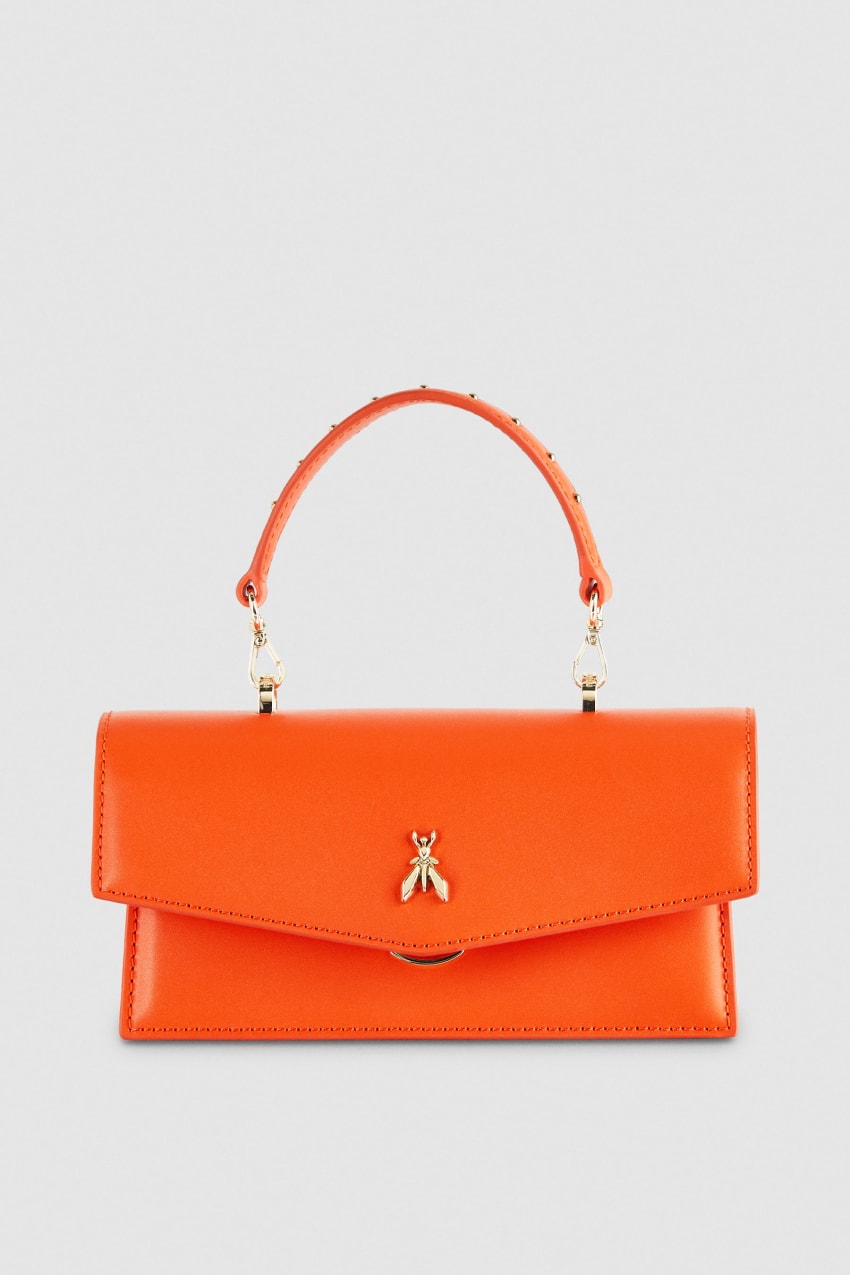 Patrizia Pepe Fly Bamby Leather Shoulder Bag Laranja | 9453-ULOVR