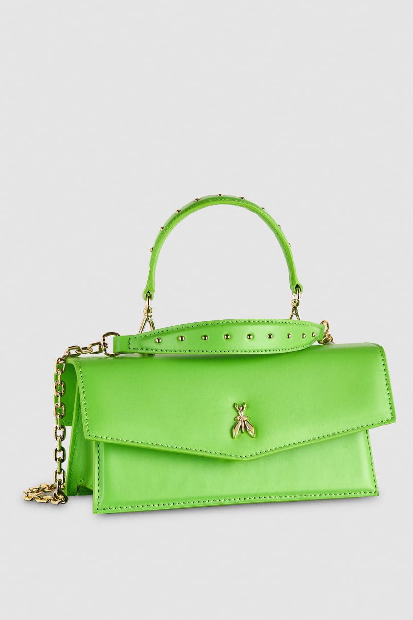 Patrizia Pepe Fly Bamby Leather Shoulder Bag Verdes | 3897-ZECNK