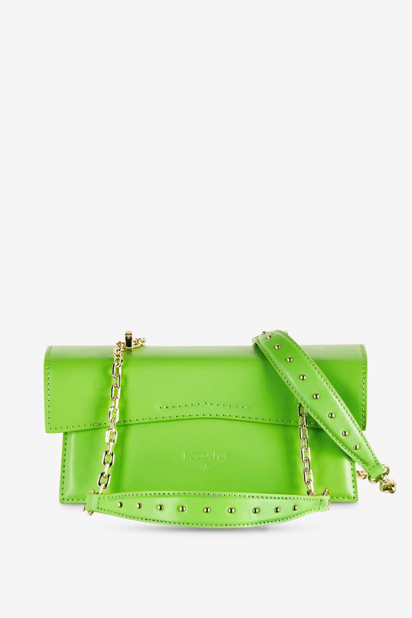 Patrizia Pepe Fly Bamby Leather Shoulder Bag Verdes | 3897-ZECNK