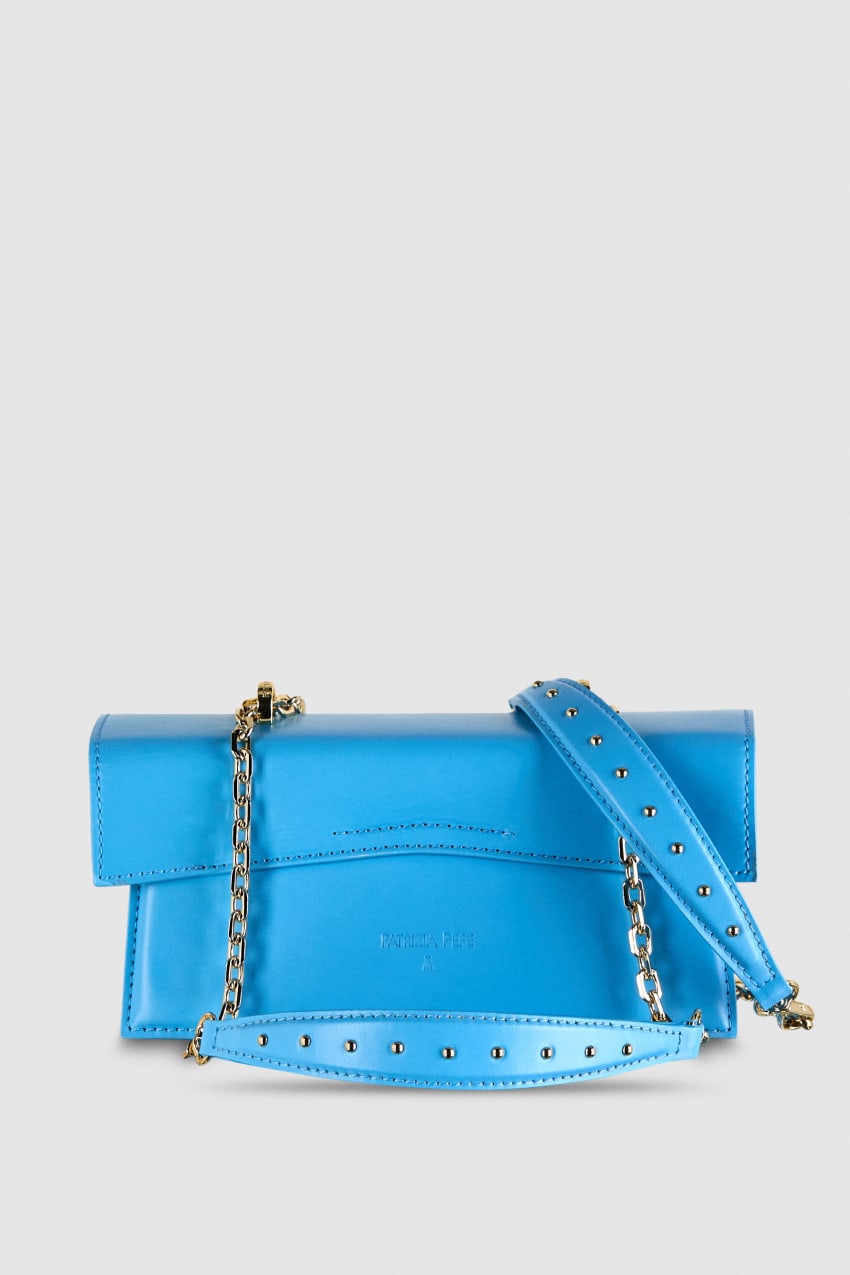 Patrizia Pepe Fly Bamby Leather Shoulder Bag Luz Azuis | 0536-NETJW