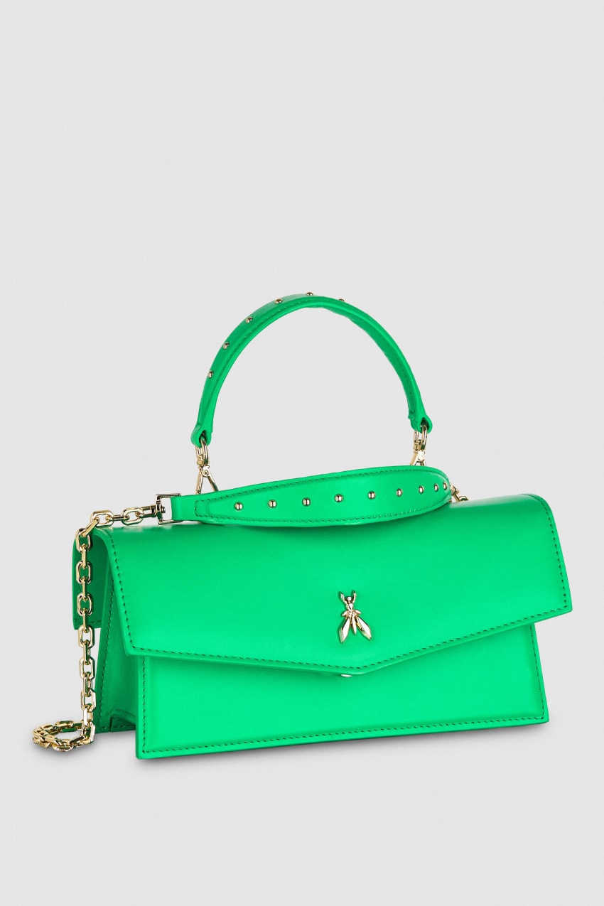 Patrizia Pepe Fly Bamby Leather Shoulder Bag Verdes | 6503-PEMKC