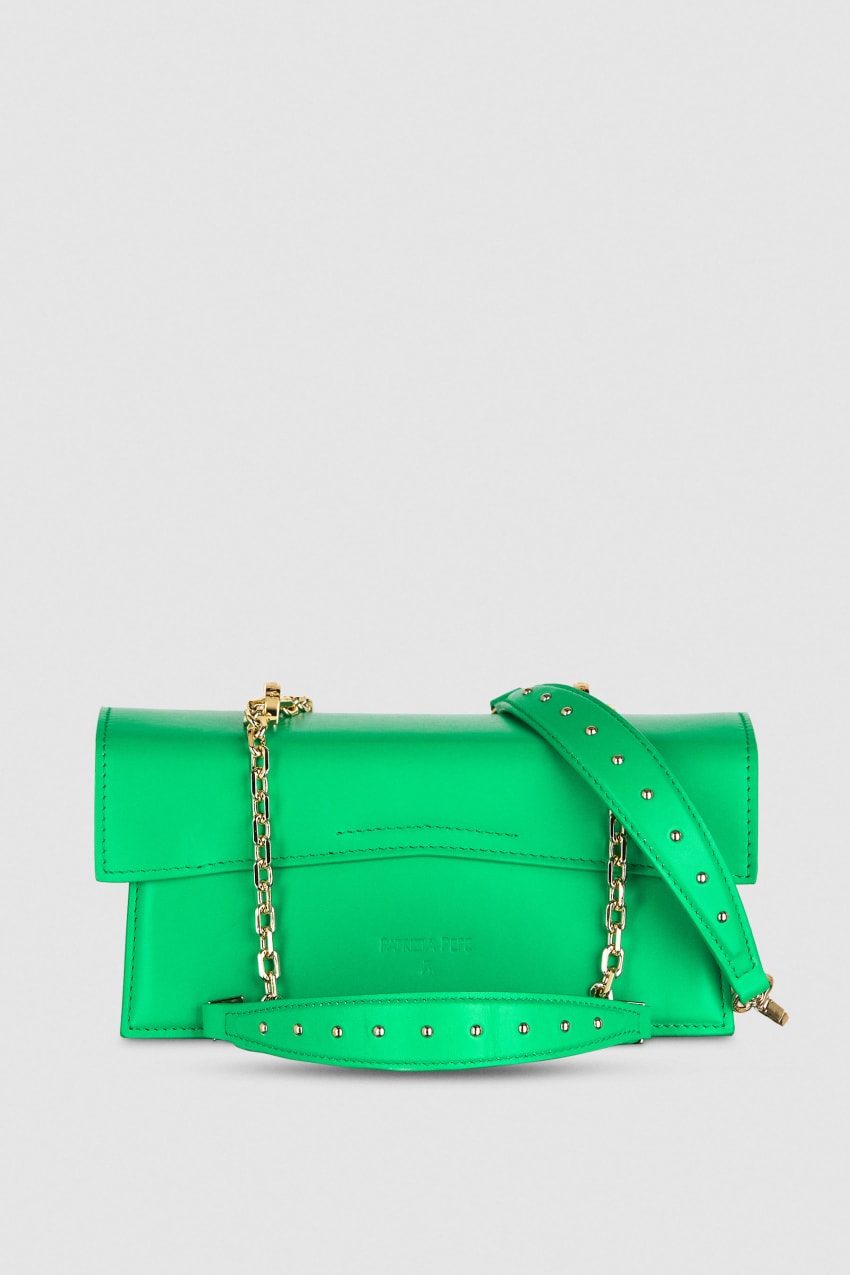 Patrizia Pepe Fly Bamby Leather Shoulder Bag Verdes | 6503-PEMKC