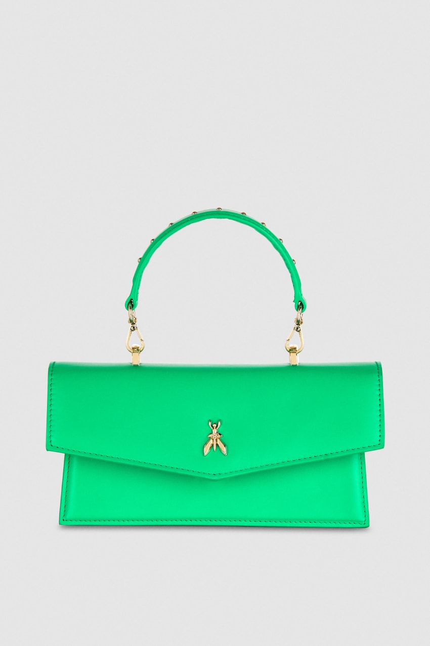 Patrizia Pepe Fly Bamby Leather Shoulder Bag Verdes | 6503-PEMKC