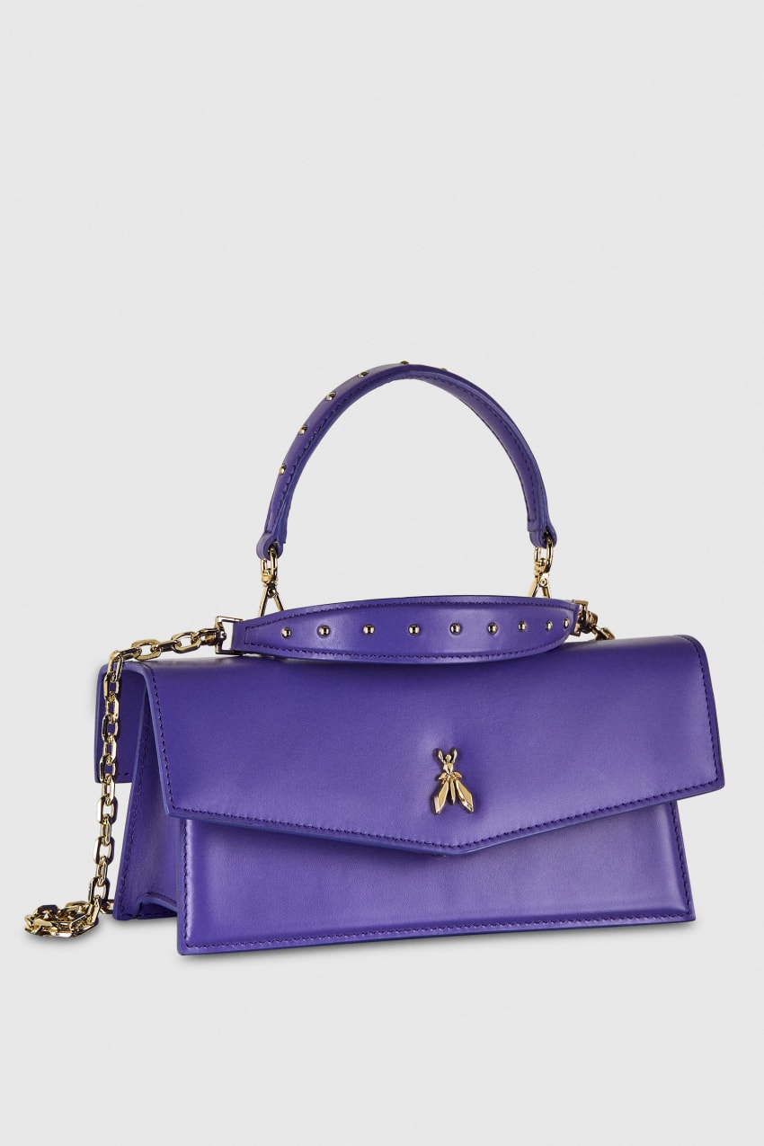 Patrizia Pepe Fly Bamby Leather Shoulder Bag Roxo | 4685-JIOKX