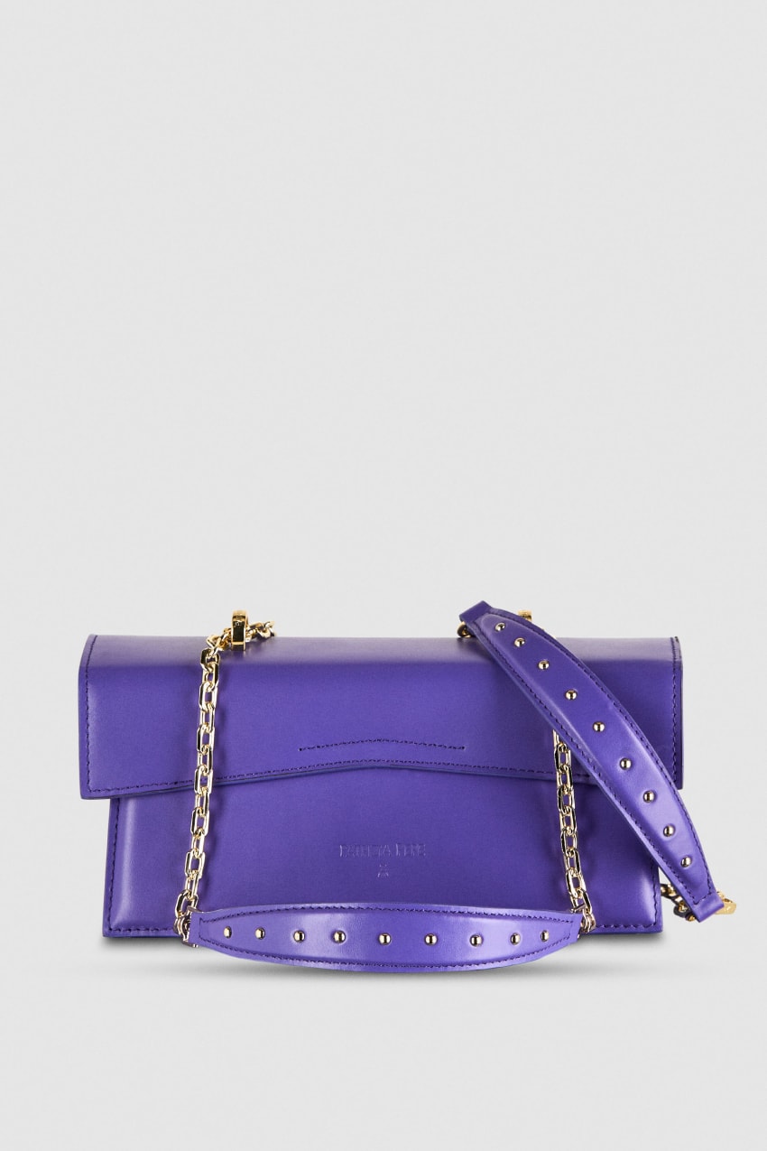 Patrizia Pepe Fly Bamby Leather Shoulder Bag Roxo | 4685-JIOKX