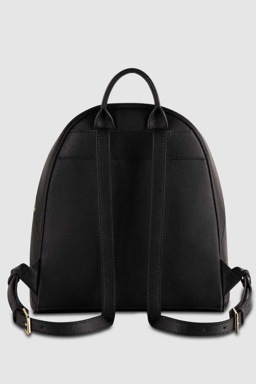 Patrizia Pepe Fly Leather Backpack With Double Pocket Pretas | 5983-KGVHO