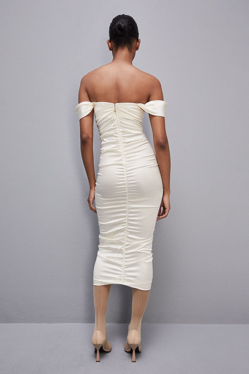 Patrizia Pepe Hand-embroidered Dress In Certified Viscose Branco | 1950-AZTVI