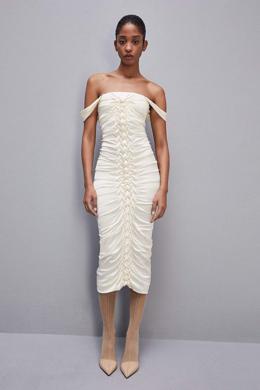 Patrizia Pepe Hand-embroidered Dress In Certified Viscose Branco | 1950-AZTVI