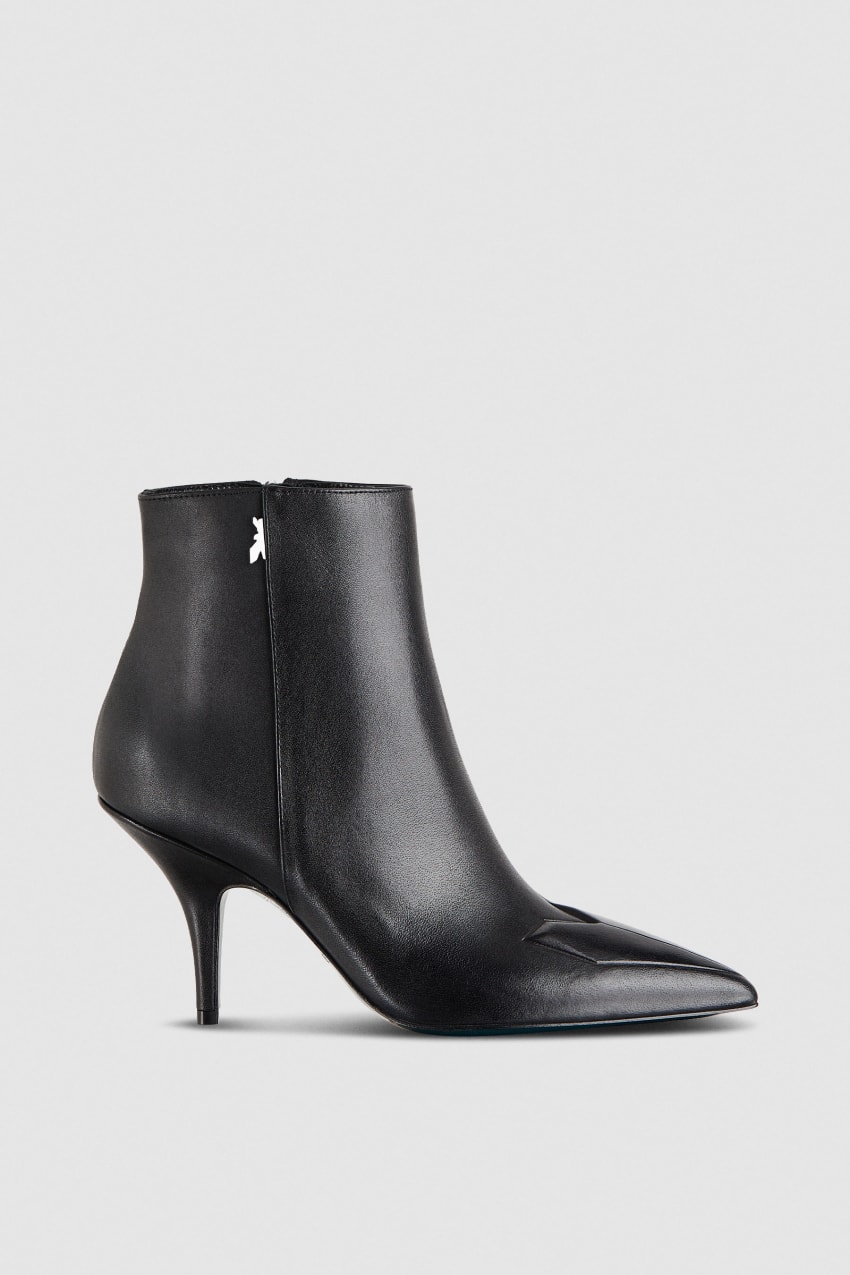 Patrizia Pepe Heeled Leather Ankle Boots Pretas | 6370-KMAOX