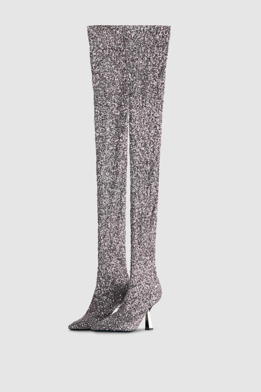 Patrizia Pepe Heeled Sequined Boots S274 | 6748-UBNJA