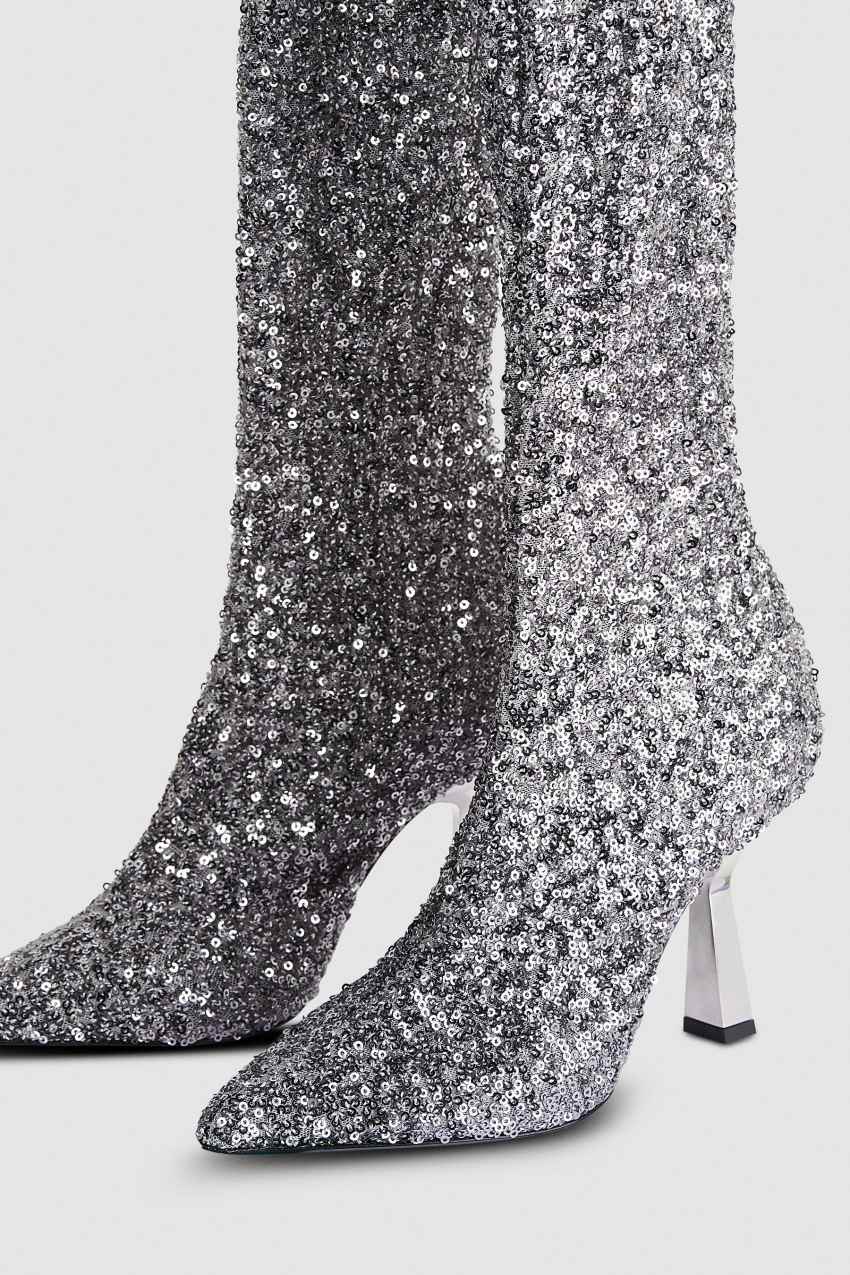 Patrizia Pepe Heeled Sequined Boots S274 | 6748-UBNJA