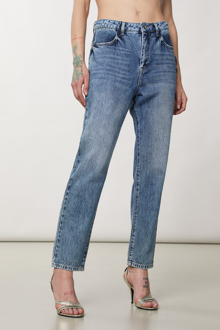 Patrizia Pepe High Waist Denim Pants Azuis | 7934-QCVGD