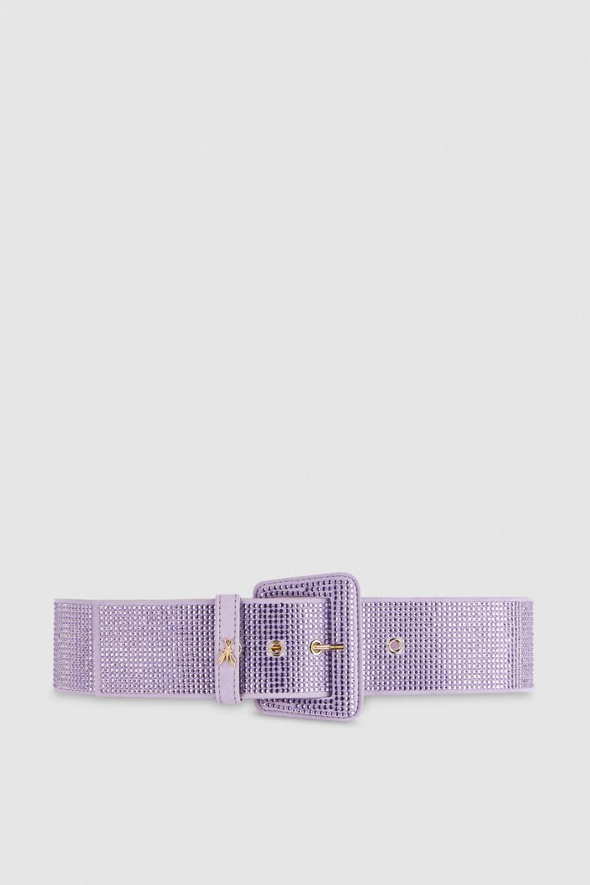 Patrizia Pepe High-waisted Belt With Rhinestones Rosa | 3861-PDRMA