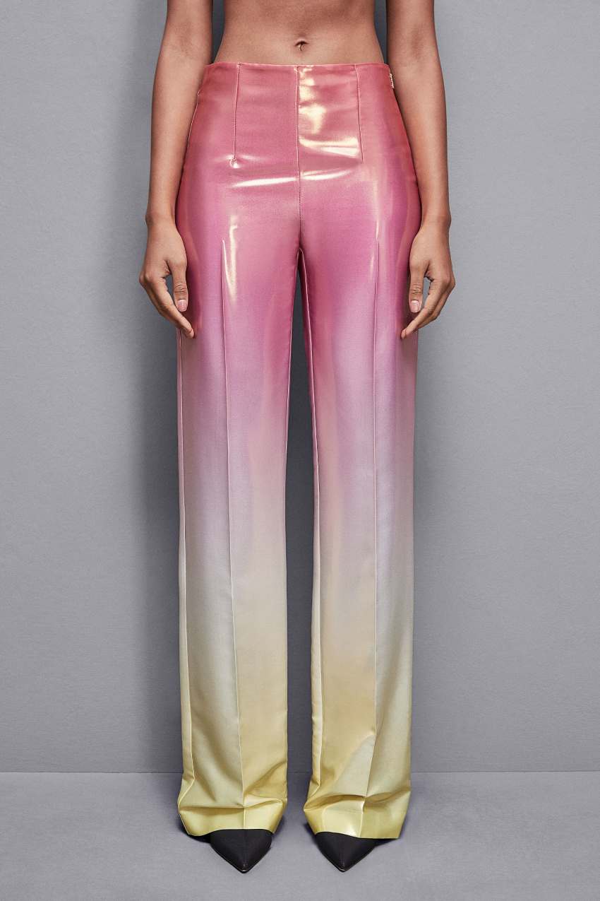 Patrizia Pepe High-waisted Satin Pants Multicoloridas | 5793-BXFWC