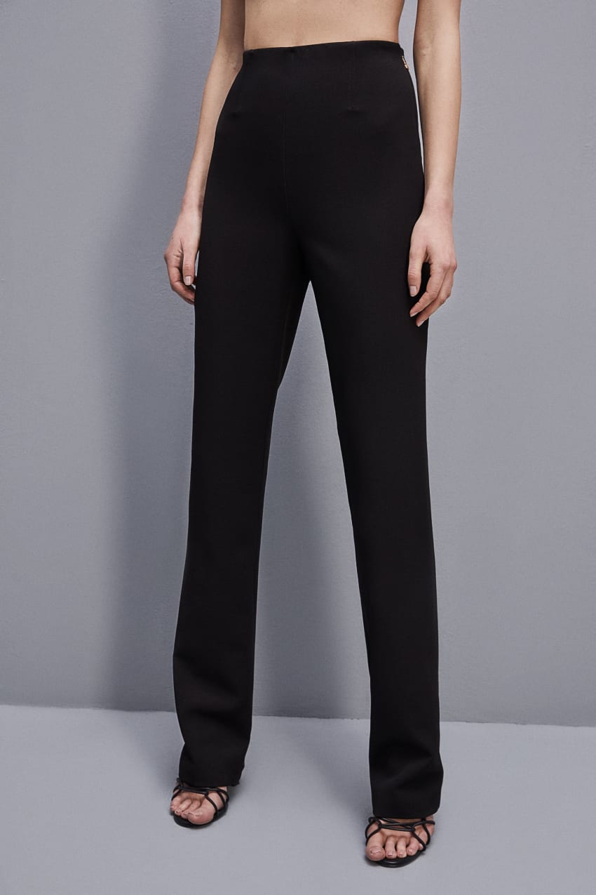 Patrizia Pepe High-waisted Slim Pants Pretas | 6481-IABGS