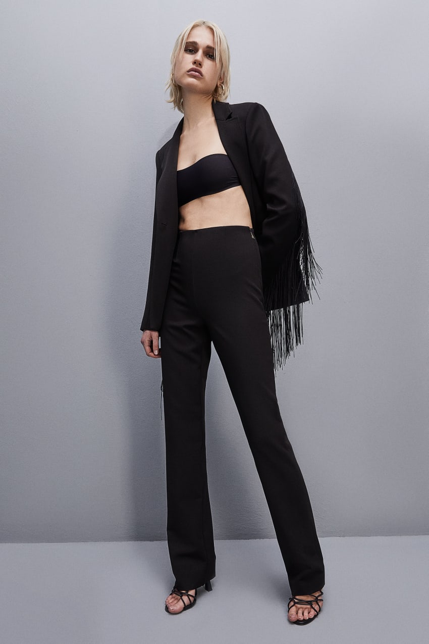 Patrizia Pepe High-waisted Slim Pants Pretas | 6481-IABGS