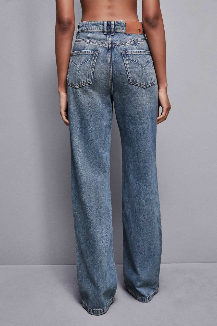 Patrizia Pepe High-waisted Straight Fit Jeans Luz Azuis | 8032-IMLSW