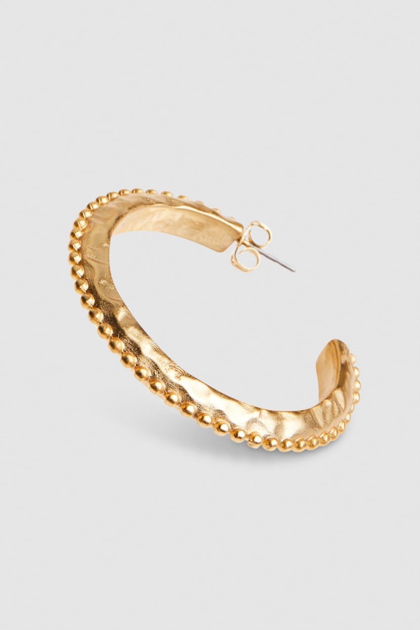 Patrizia Pepe Hoop Earrings Douradas | 3972-GLHBO