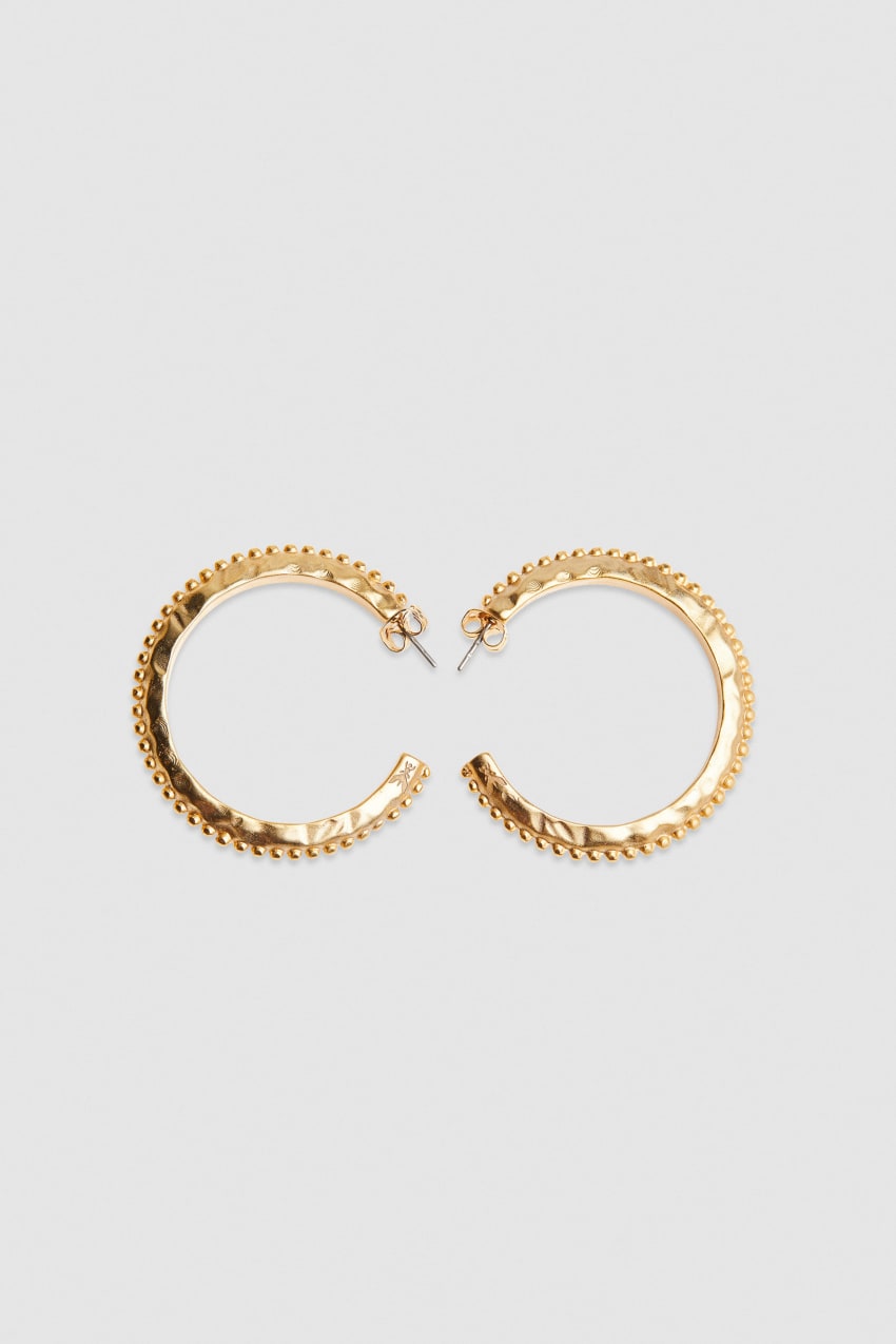 Patrizia Pepe Hoop Earrings Douradas | 3972-GLHBO