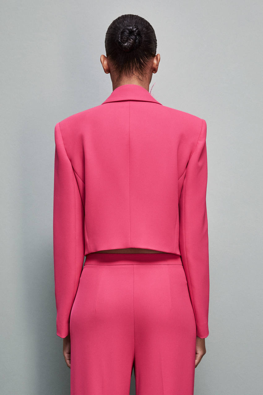 Patrizia Pepe Jacket In Stretch Fabric Rosa | 8035-NUFHE