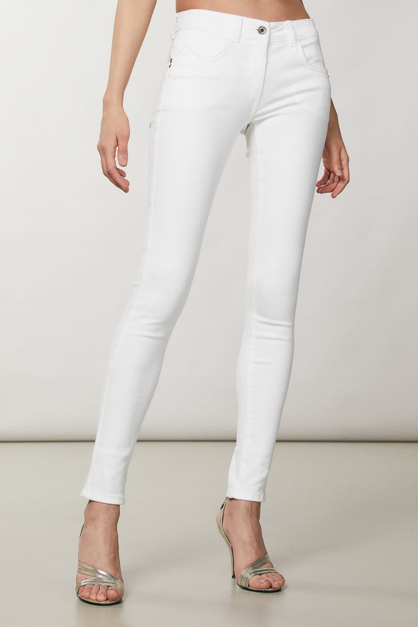 Patrizia Pepe Jeggings Branco | 4851-NTMBO