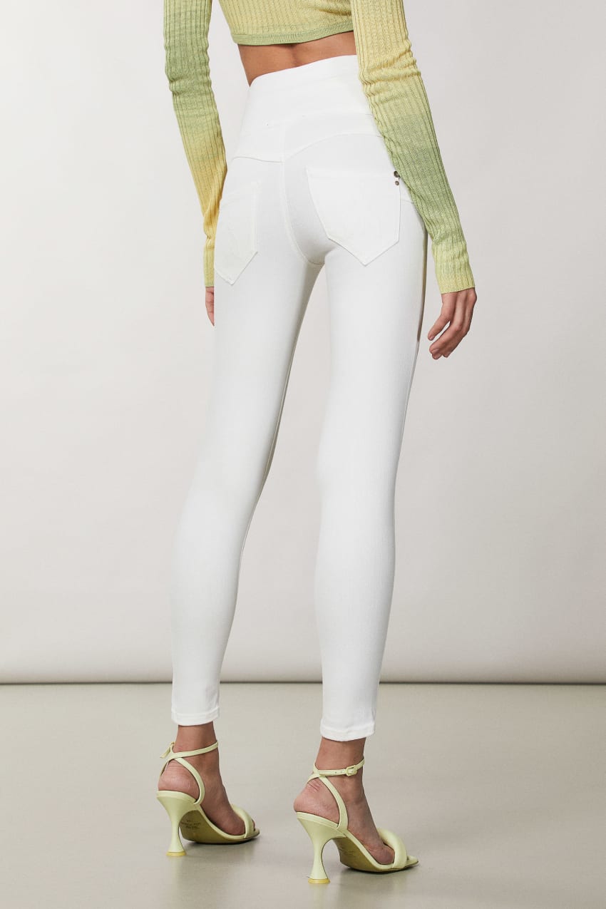 Patrizia Pepe Jeggings Branco | 6751-ORFGT