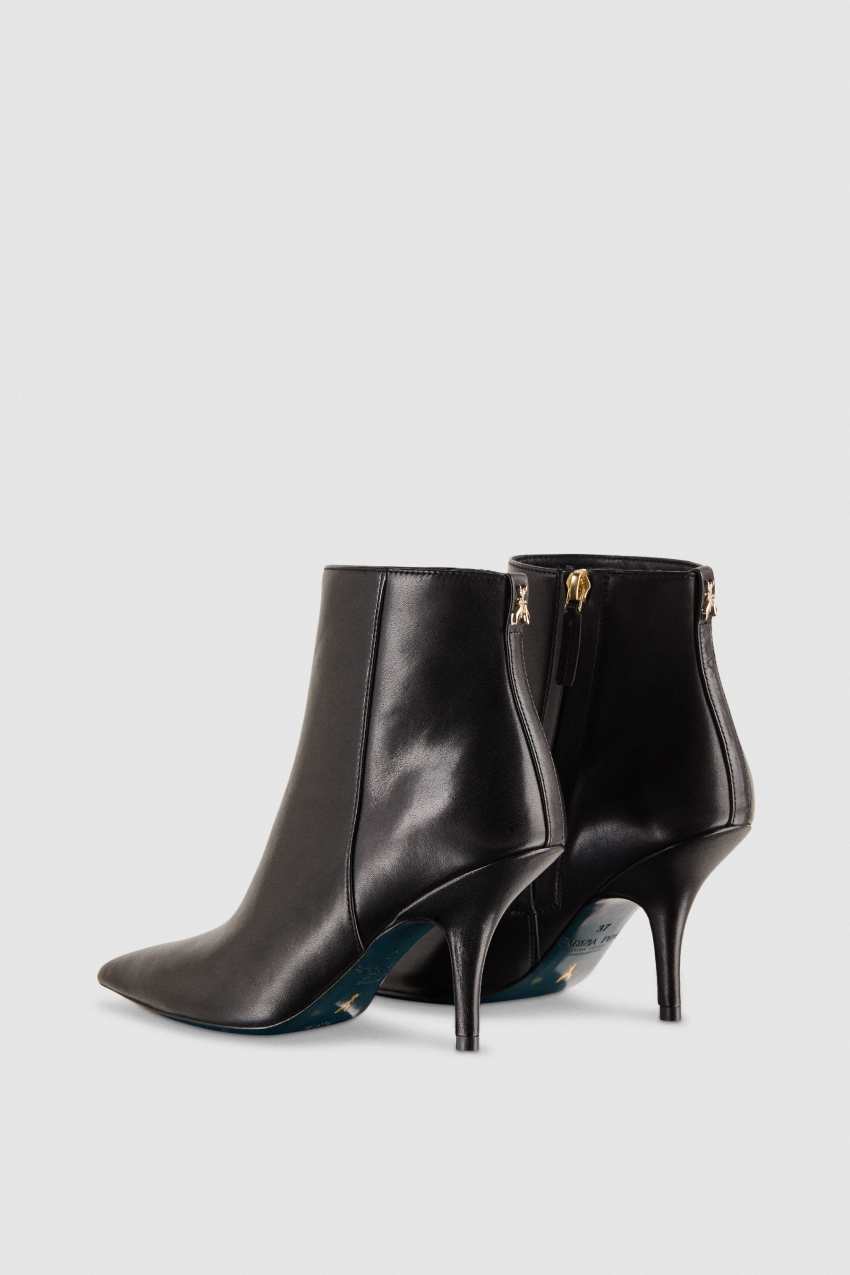 Patrizia Pepe Leather Ankle Boots Pretas | 2068-YQUWG