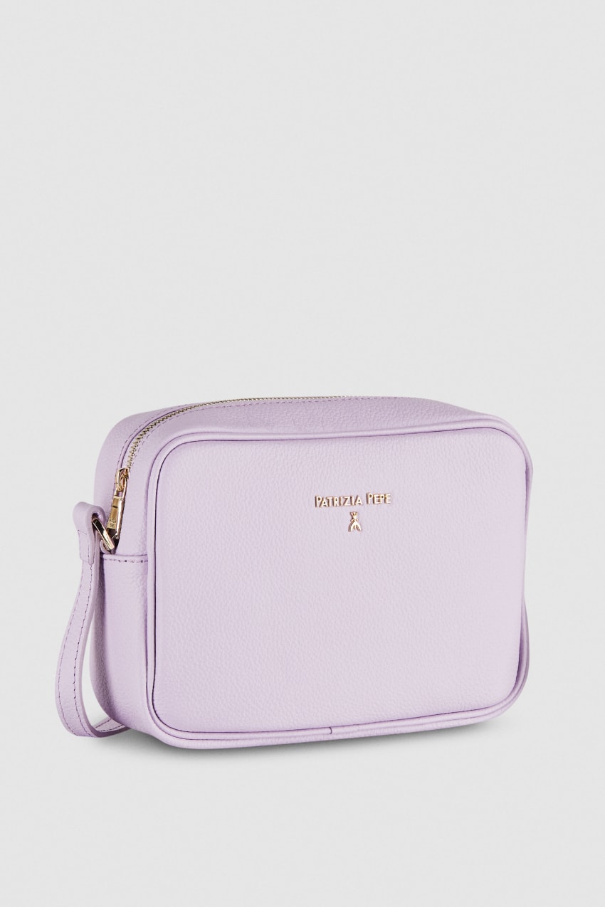 Patrizia Pepe Leather Camera Bag With Inside Pocket Roxo | 3254-NTBQW