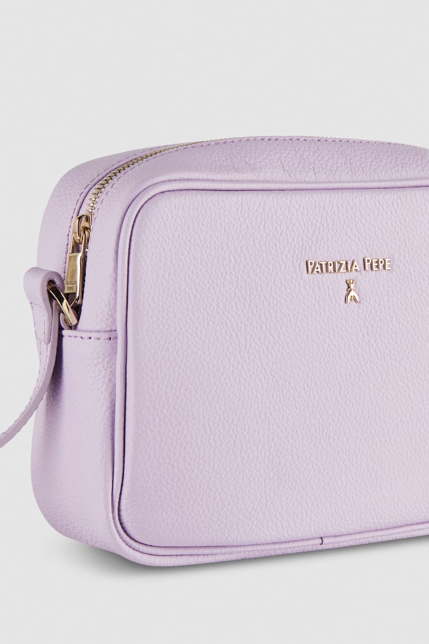 Patrizia Pepe Leather Camera Bag With Inside Pocket Roxo | 3254-NTBQW