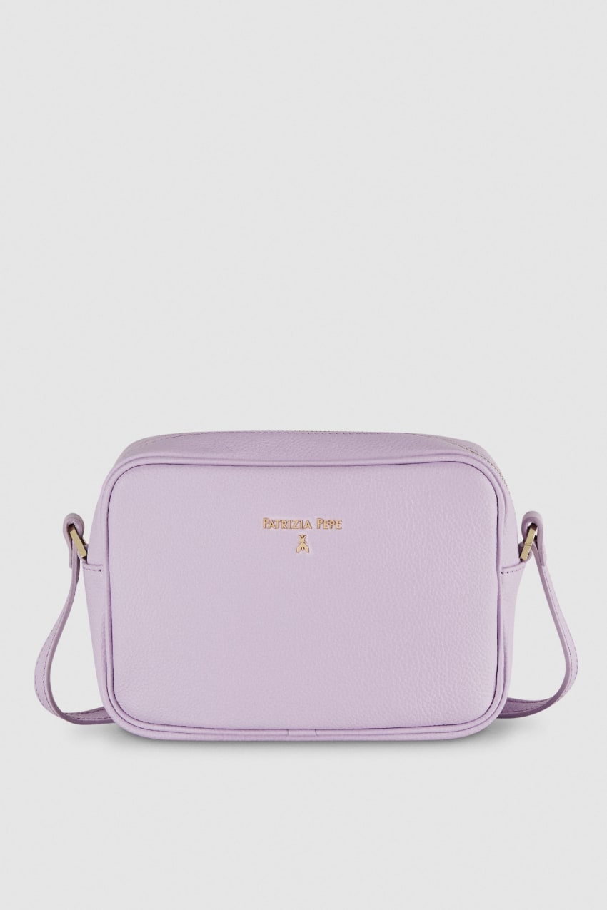 Patrizia Pepe Leather Camera Bag With Inside Pocket Roxo | 3254-NTBQW