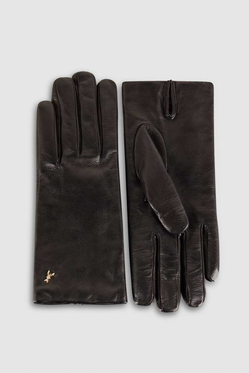 Patrizia Pepe Leather Gloves Pretas | 4830-JPNWO