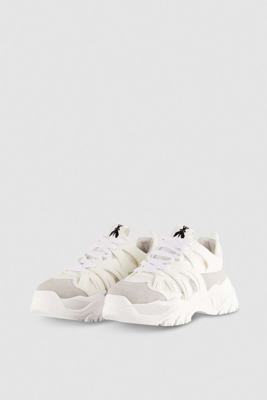 Patrizia Pepe Leather Running Sneakers Branco | 3547-OBJYC