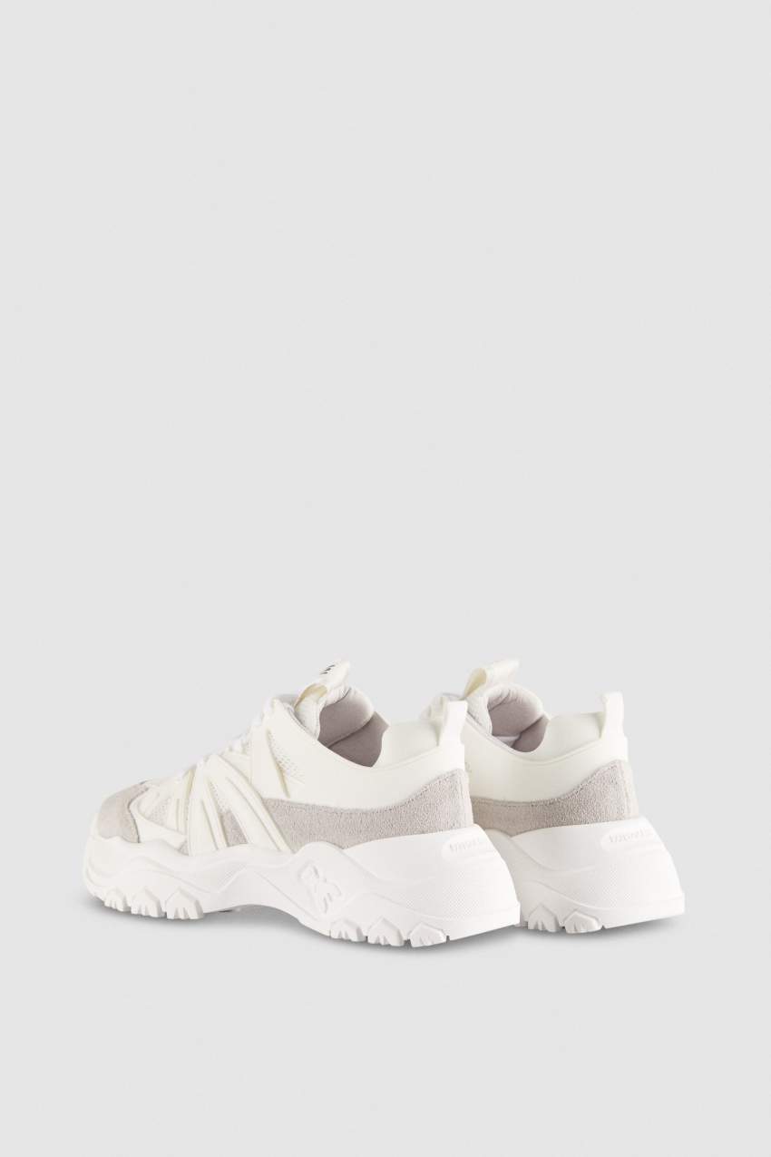 Patrizia Pepe Leather Running Sneakers Branco | 3547-OBJYC