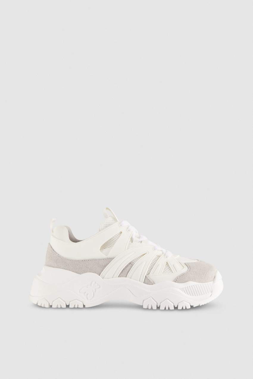 Patrizia Pepe Leather Running Sneakers Branco | 3547-OBJYC