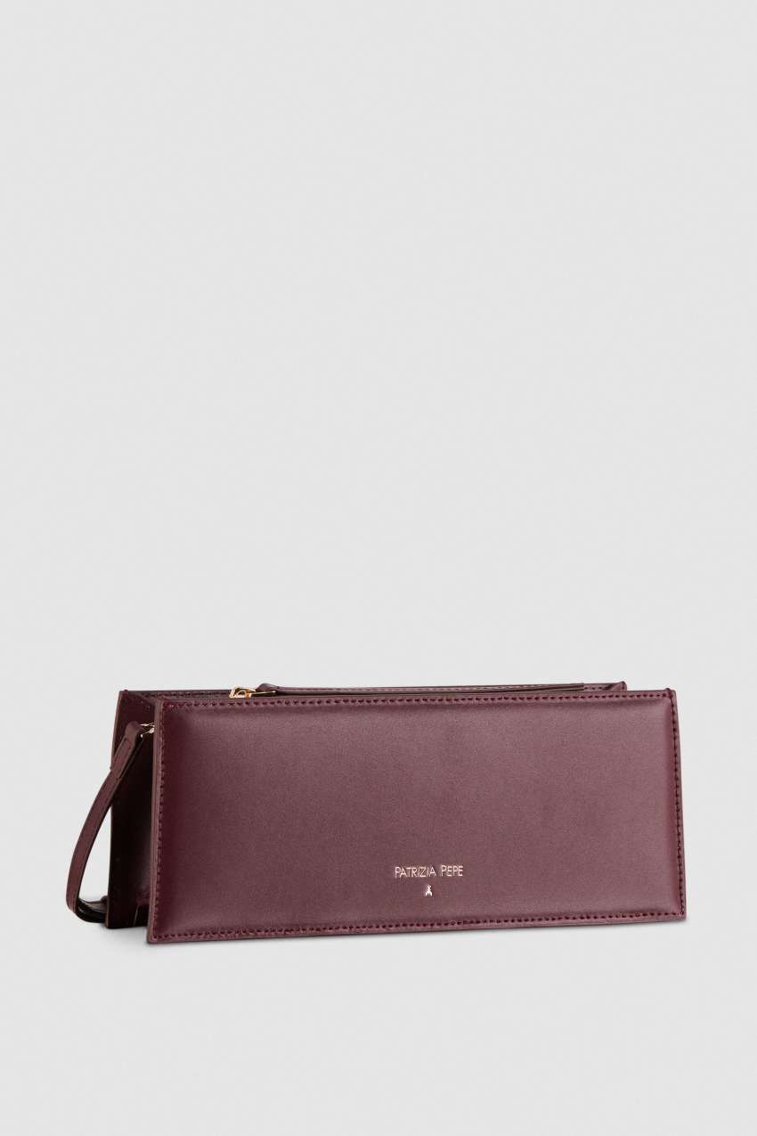 Patrizia Pepe Leather Shoulder Pocket Bag Roxo | 4759-ZFDMO